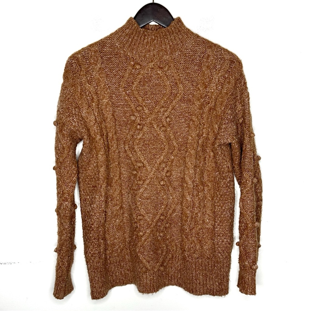 Heartloom Rust Hazel Pom Pom Bobble Mockneck Sweater Small - Picture 4 of 11